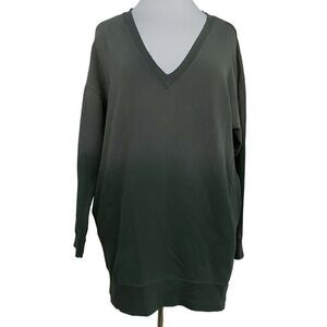Electric & Rose Oversized Dark Ombre Green Kendall Sweatshirt Sz S NWT